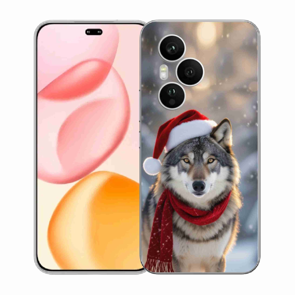 Gél borítás mmCase a Honor 400 Pro-hoz - Karácsonyi farkas