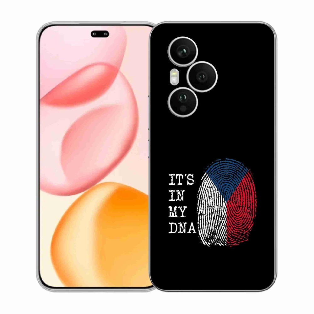 Zselés borítás mmCase a Honor 400 Pro-hoz - zászlós ujjlenyomat fekete háttérrel