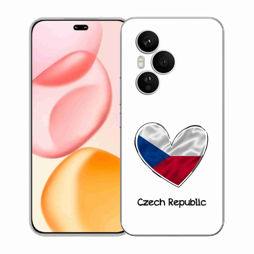 Gél borító mmCase a Honor 400 Pro-hoz - szív zászló fehér háttérrel