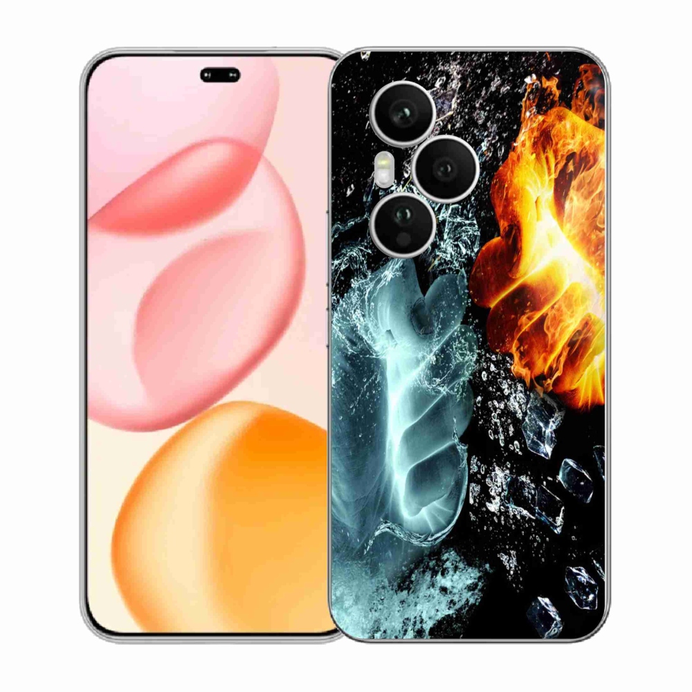 Zselés borítás mmCase a Honor 400 Pro-hoz - víz és tűz