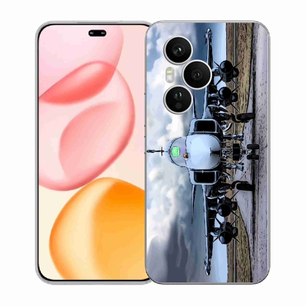 Zselés borítás mmCase a Honor 400 Pro számára - katonai repülőgépek