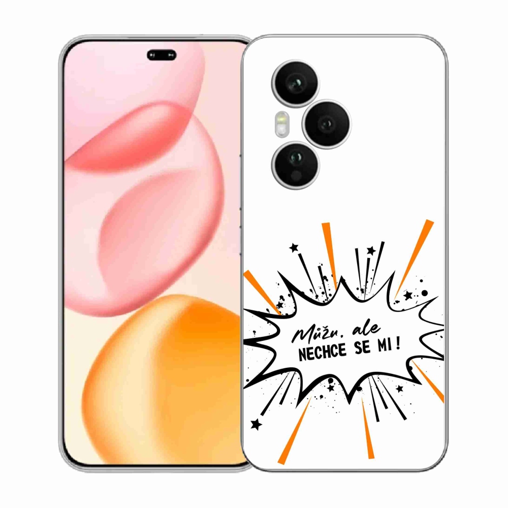 Gél borító mmCase a Honor 400 Pro-hoz - vicces szöveg 11 fehér háttér