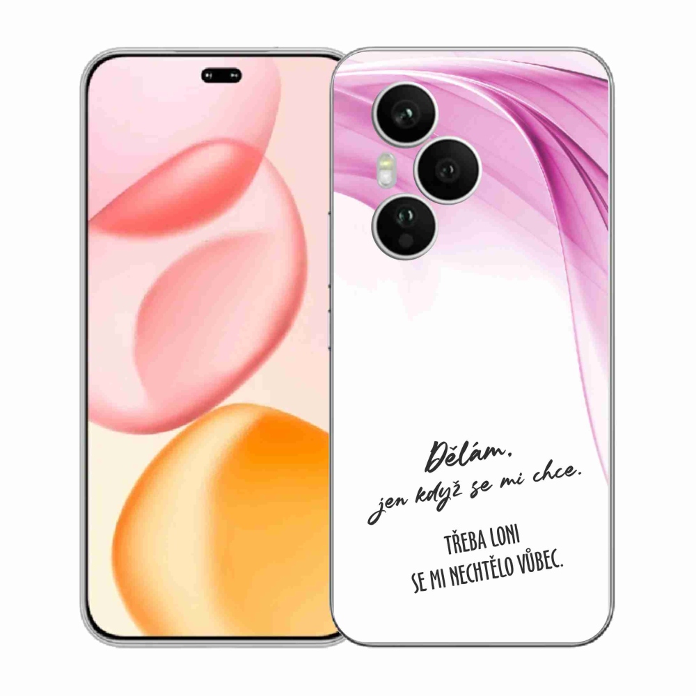 Zselés borító mmCase a Honor 400 Pro-hoz - vicces szöveg 12 fehér háttérrel