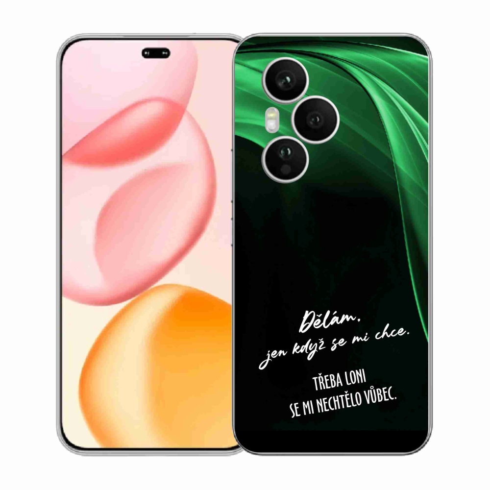 Gél borító mmCase a Honor 400 Pro-hoz - vicces szöveg 12 fekete háttérrel