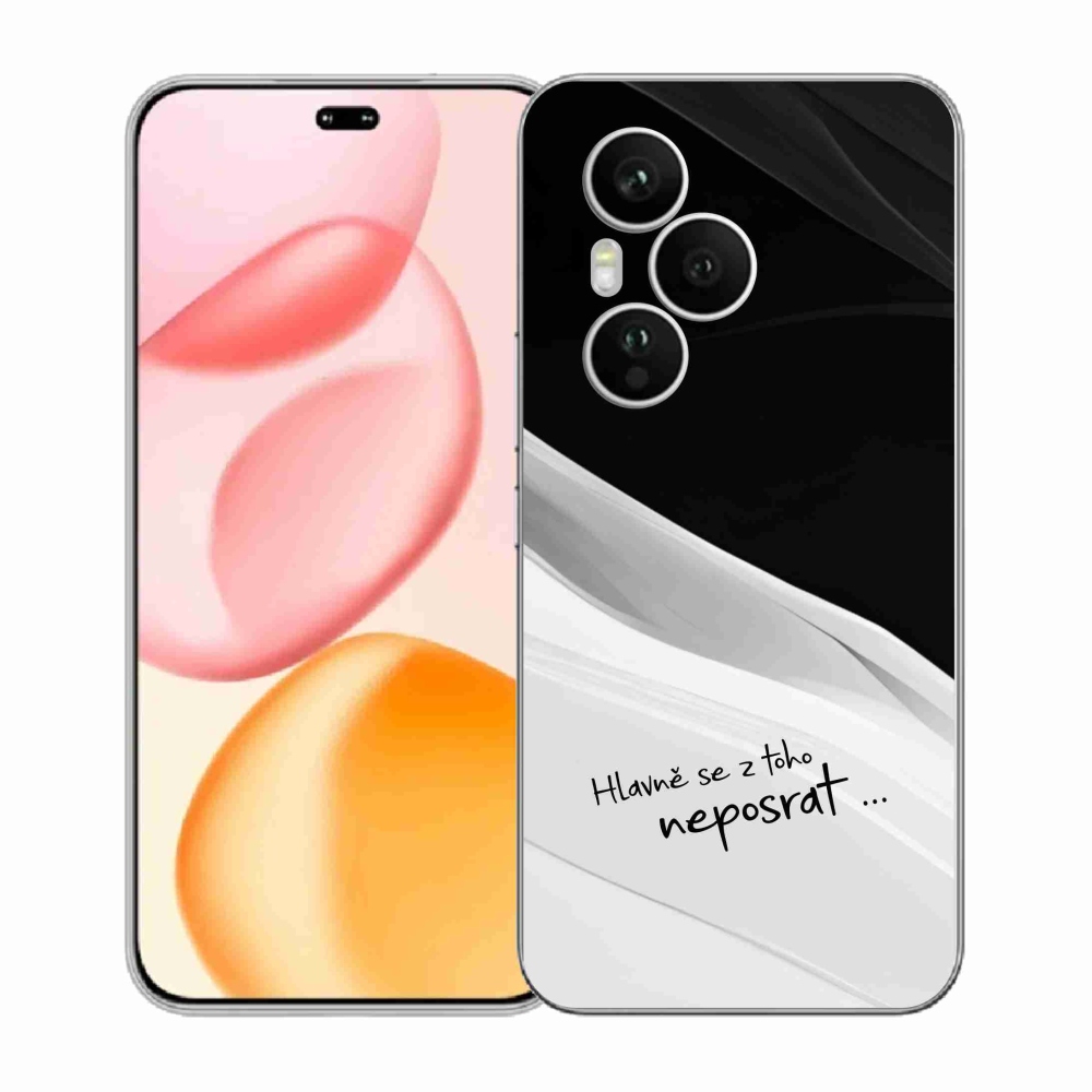 Gél borító mmCase a Honor 400 Pro-hoz - vicces szöveg 13 fehér és fekete háttérrel