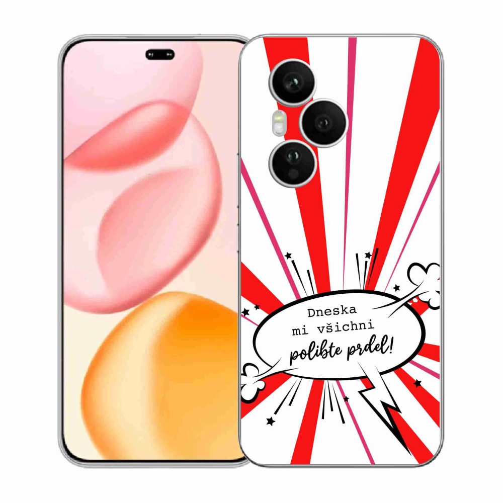 Gél borító mmCase a Honor 400 Pro-hoz - vicces szöveg 15 fehér háttérrel