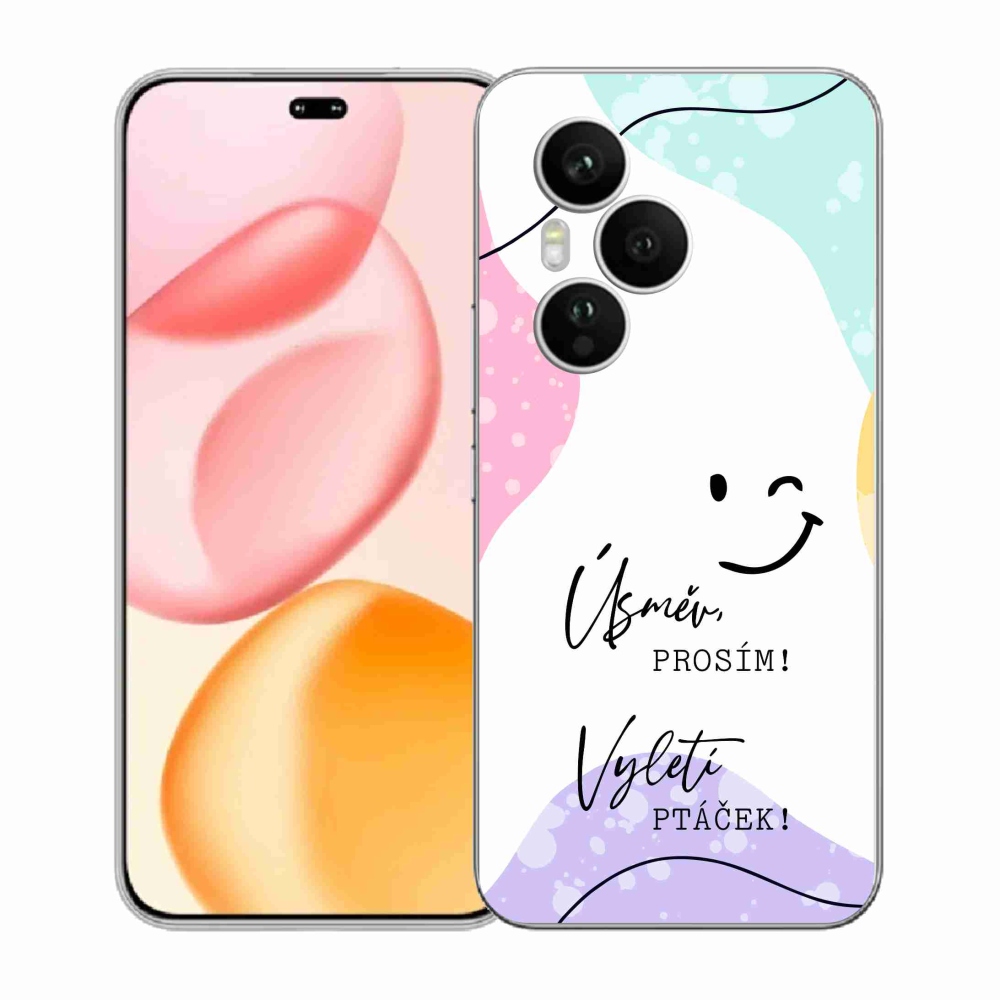 Gél borító mmCase a Honor 400 Pro-hoz - vicces szöveg 4 fehér háttérrel