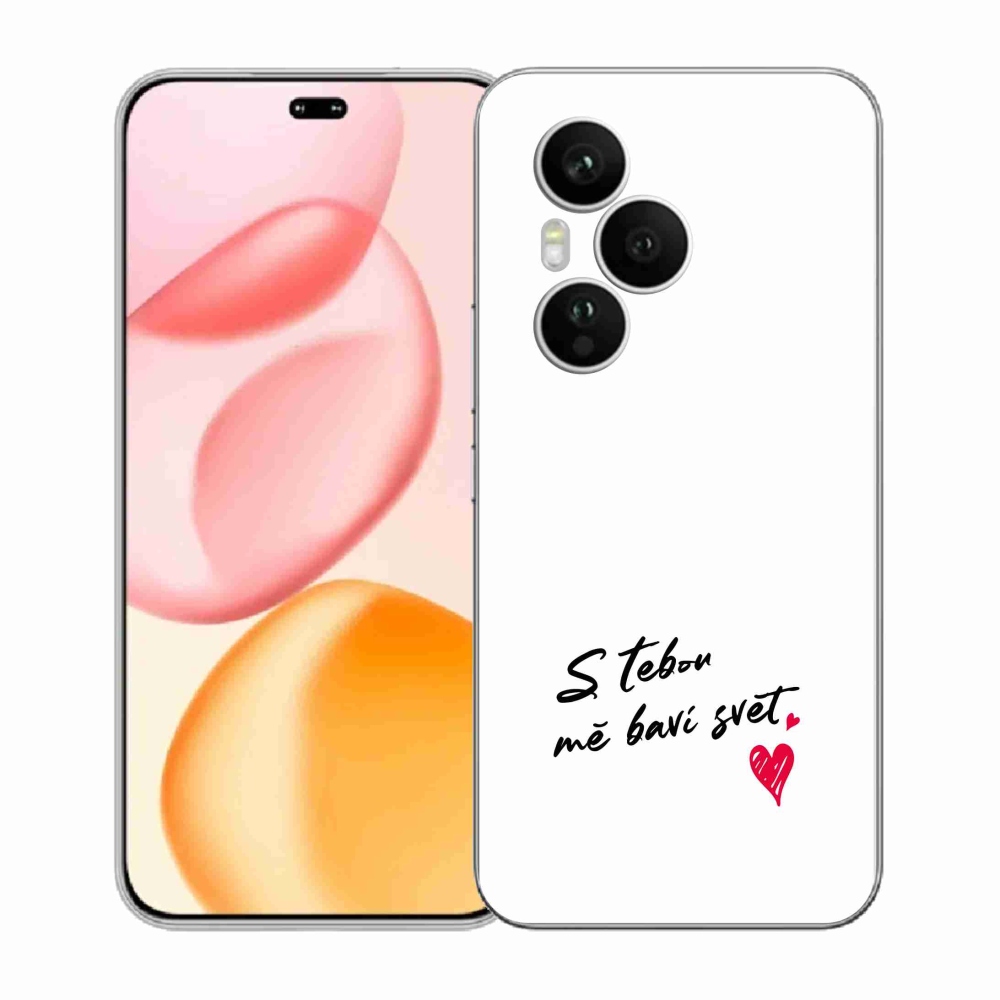 Gél borító mmCase a Honor 400 Pro-hoz - szerelmes szöveg 1 fehér háttér