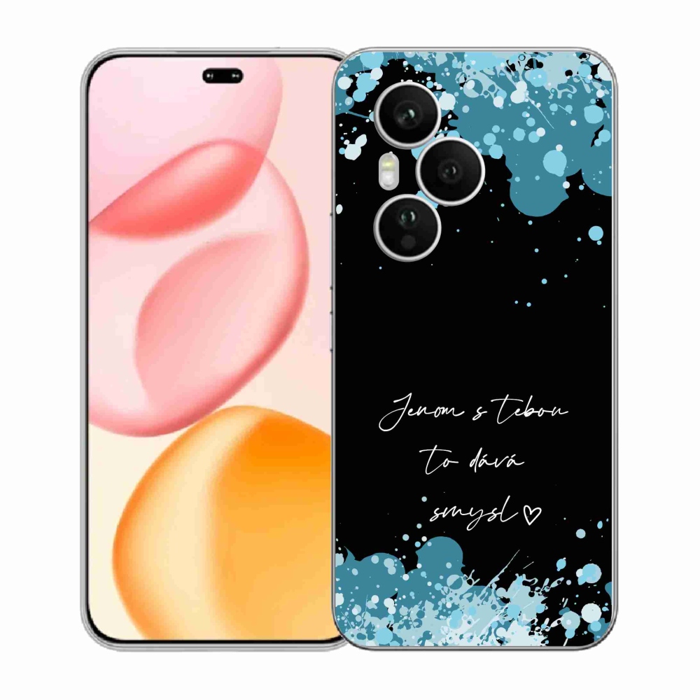 Gél borító mmCase a Honor 400 Pro-hoz - szöveg szerelemben fekete háttérrel