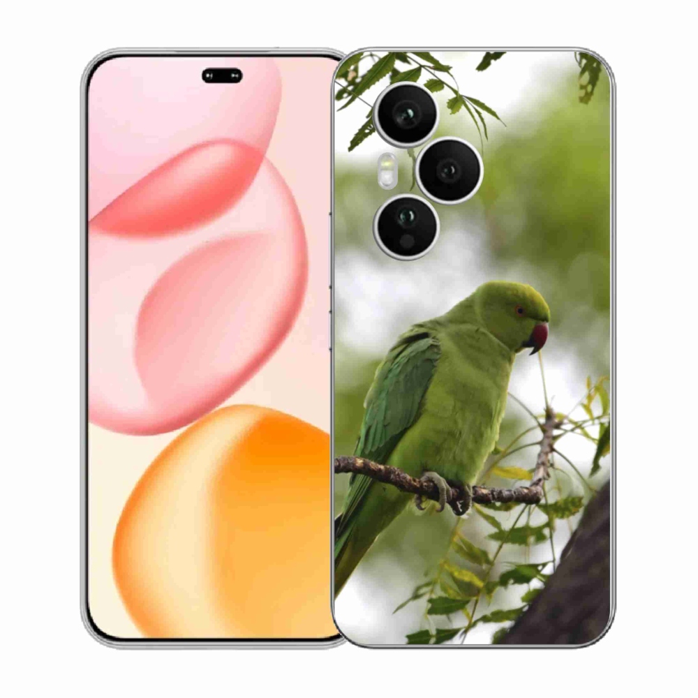 Zselés borítás mmCase a Honor 400 Pro-hoz - zöld papagáj