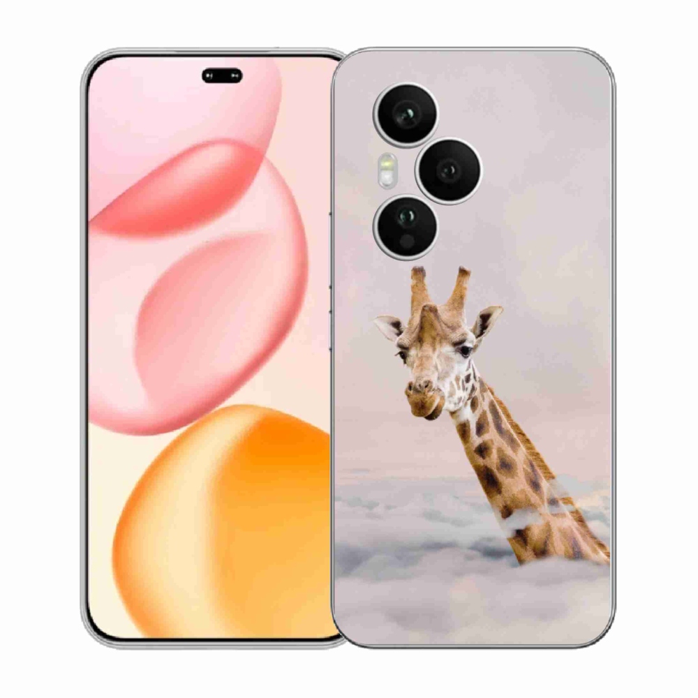Zselés borítás mmCase a Honor 400 Pro-hoz - zsiráf a felhőkben