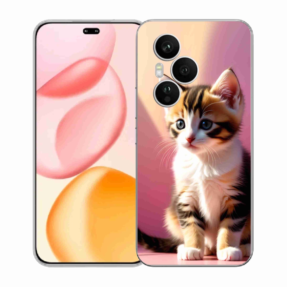 Zselés borítás mmCase a Honor 400 Pro-hoz - kíváncsi cica 2