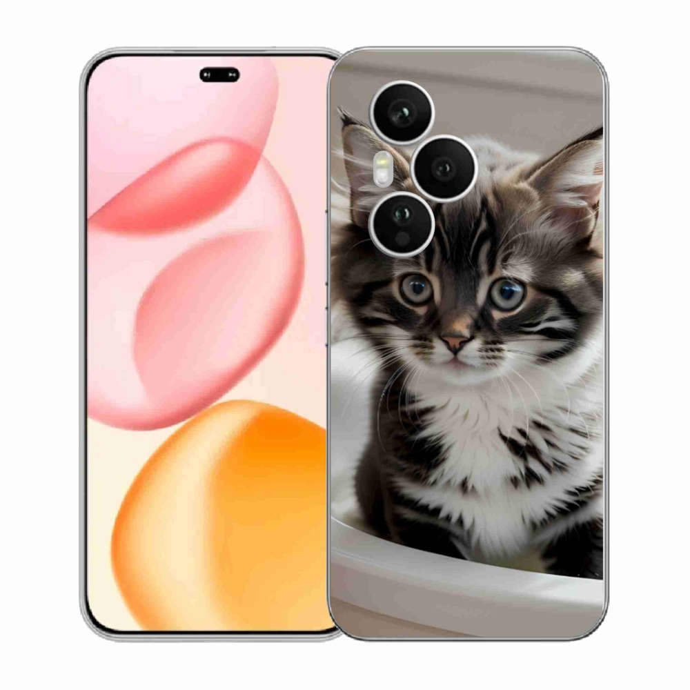 Gél borító mmCase a Honor 400 Pro-hoz - kíváncsi cica