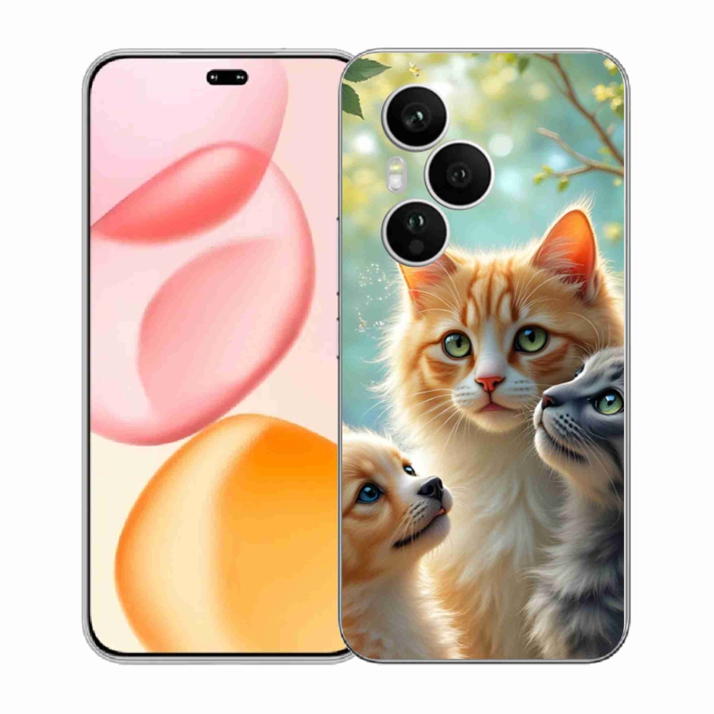 Zselés borítás mmCase a Honor 400 Pro-hoz - állati barátság 2