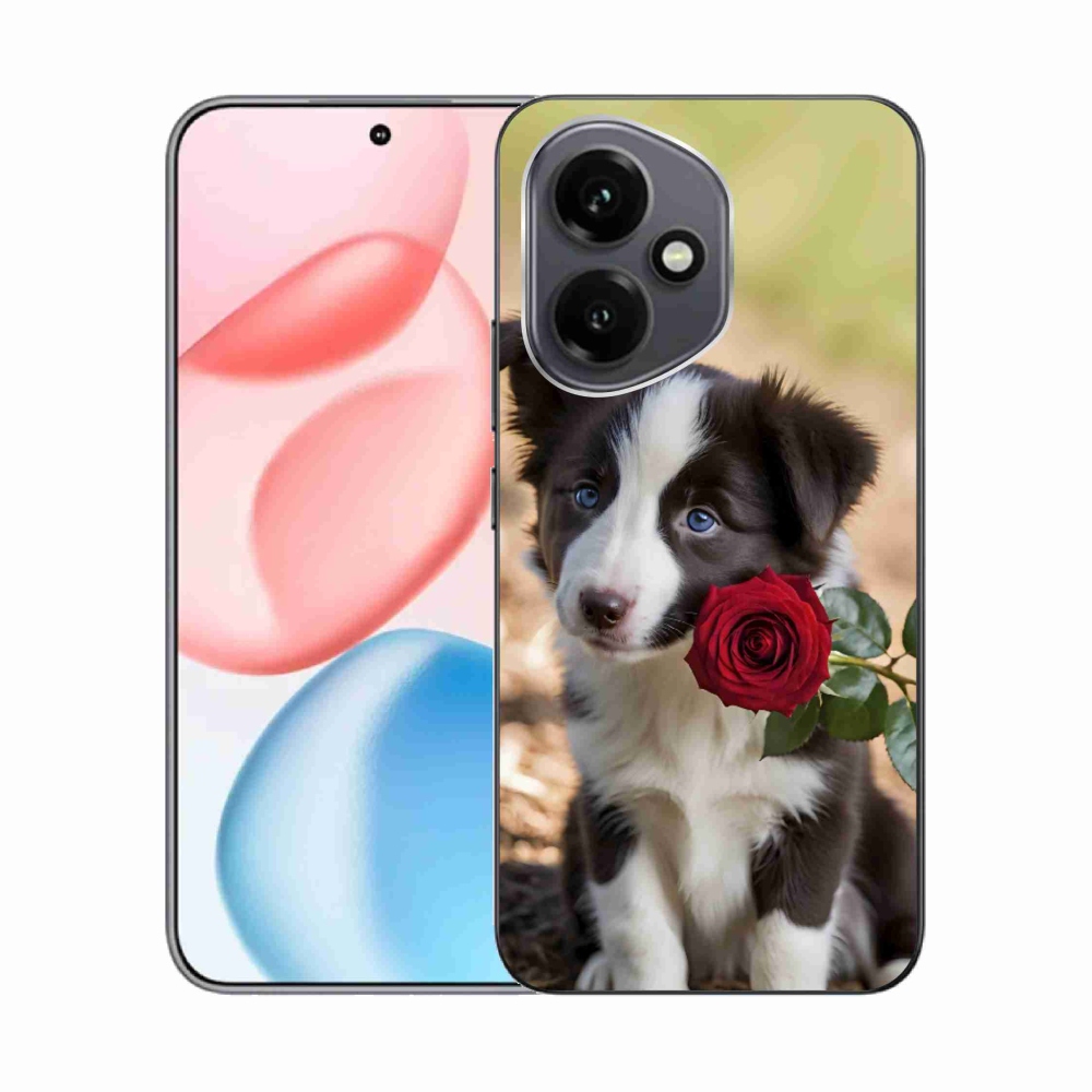 mmCase gél tok az Honor 400-hoz – aranyos border collie rózsával