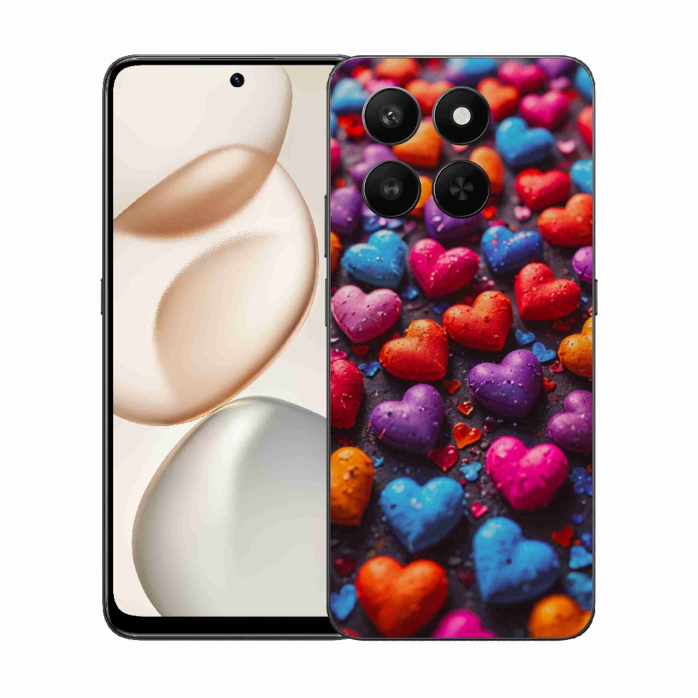 Zselés borítás mmCase a Honor 400 Smart 5G/4G/Honor X7d készülékhez - színes szívecske