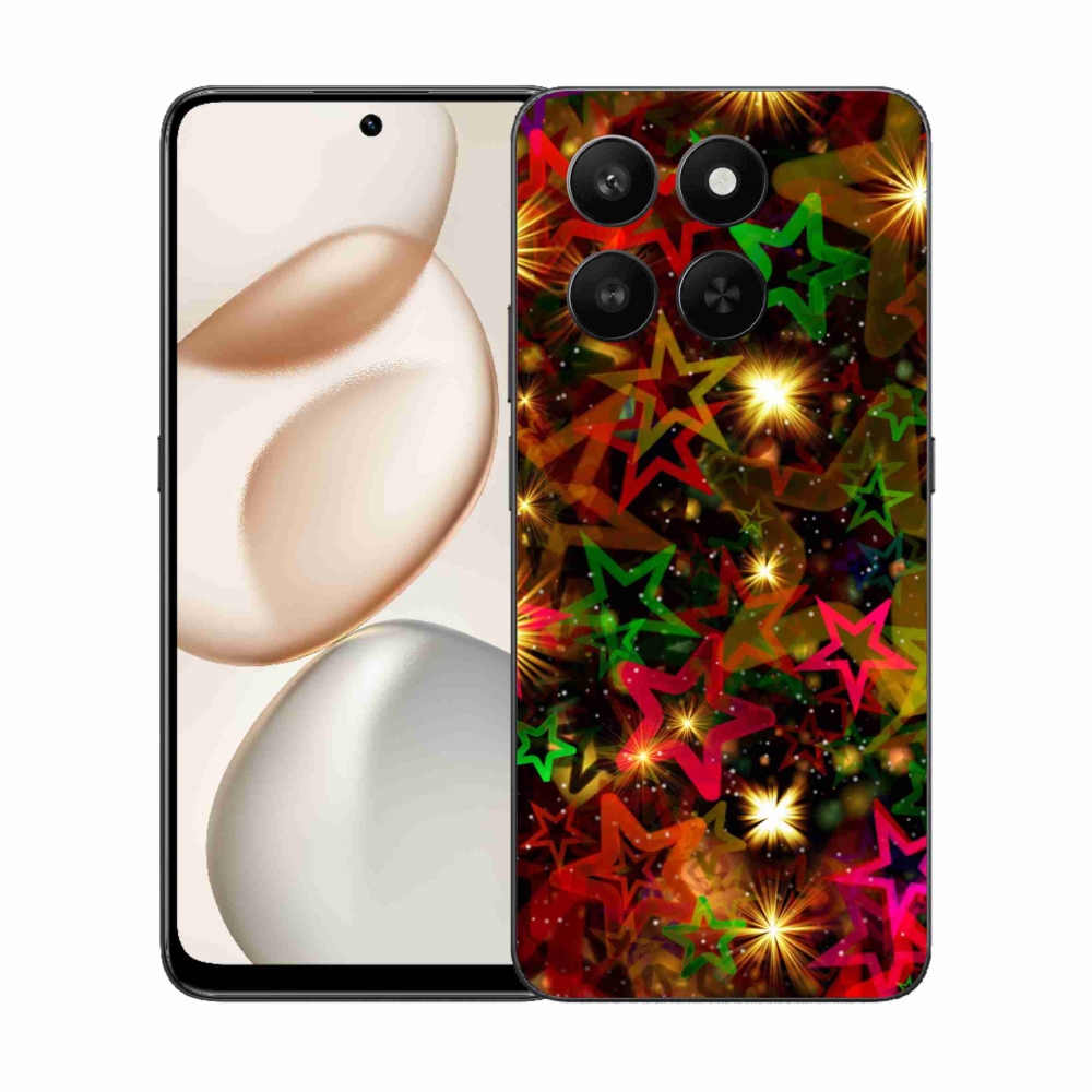 Zselés borítás mmCase a Honor 400 Smart 5G/4G/Honor X7d számára - színes csillagok