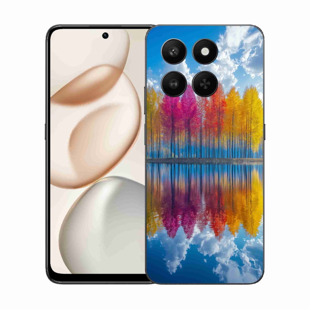 Zselés borítás mmCase a Honor 400 Smart 5G/4G/Honor X7d számára - színes fák