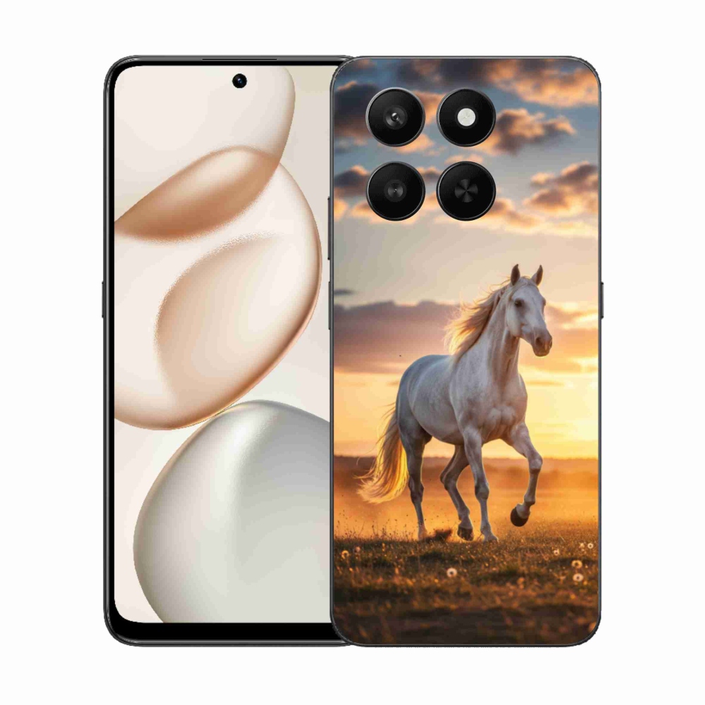 Zselés borítás mmCase a Honor 400 Smart 5G/4G/Honor X7d - futó fehér ló 2