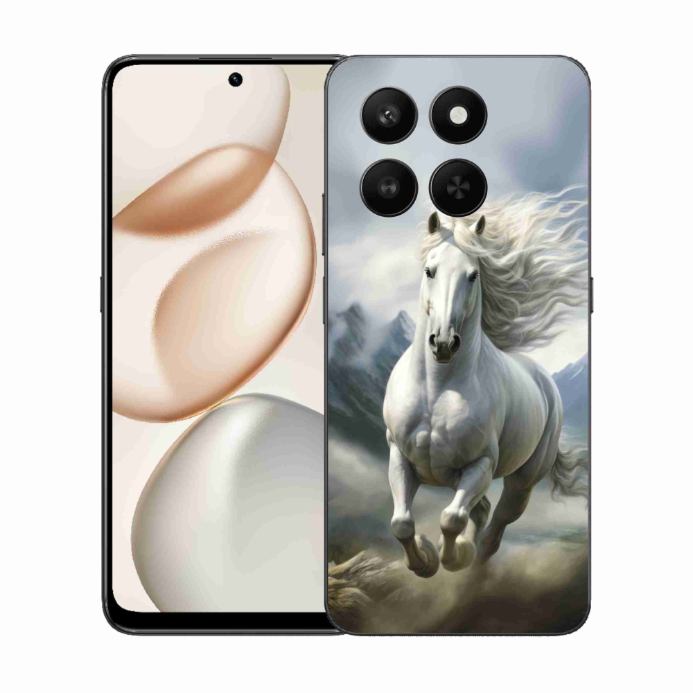 mmCase géltok az Honor 400 Smart 5G/4G/Honor X7d készülékhez – futó fehér ló 3