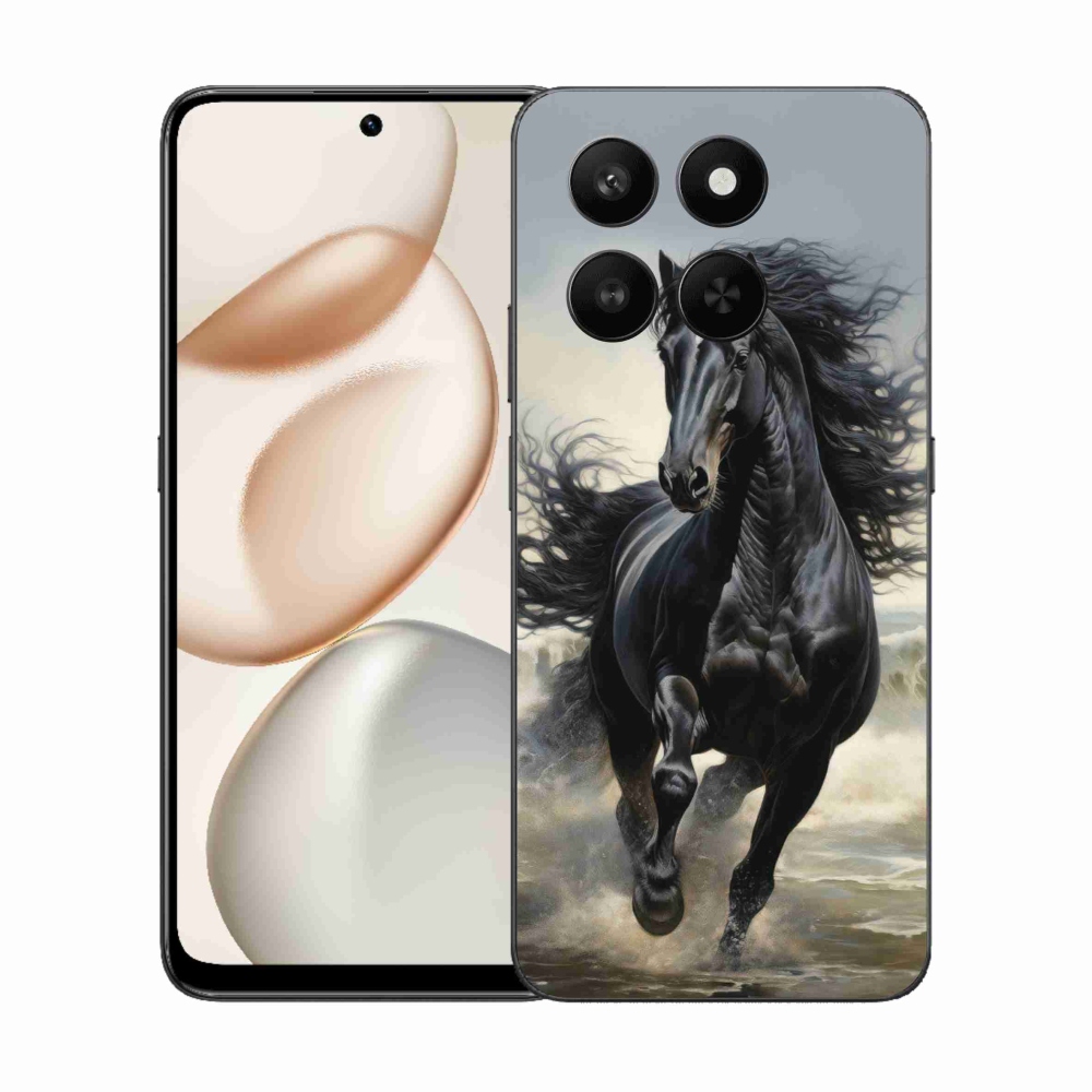 mmCase géltok az Honor 400 Smart 5G/4G/Honor X7d készülékhez – „futó fekete ló”