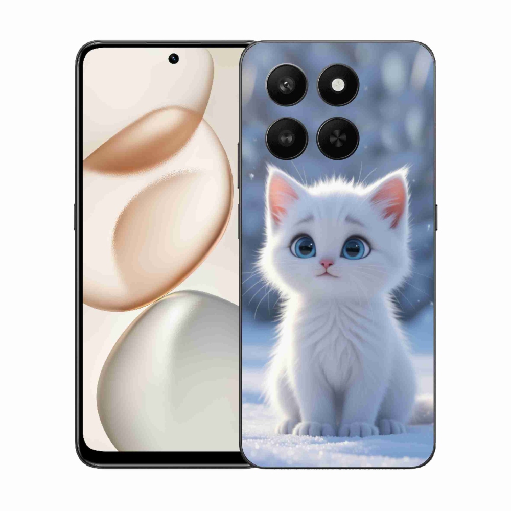 mmCase gél tok az Honor 400 Smart 5G/4G/Honor X7d készülékhez – fehér cica 3