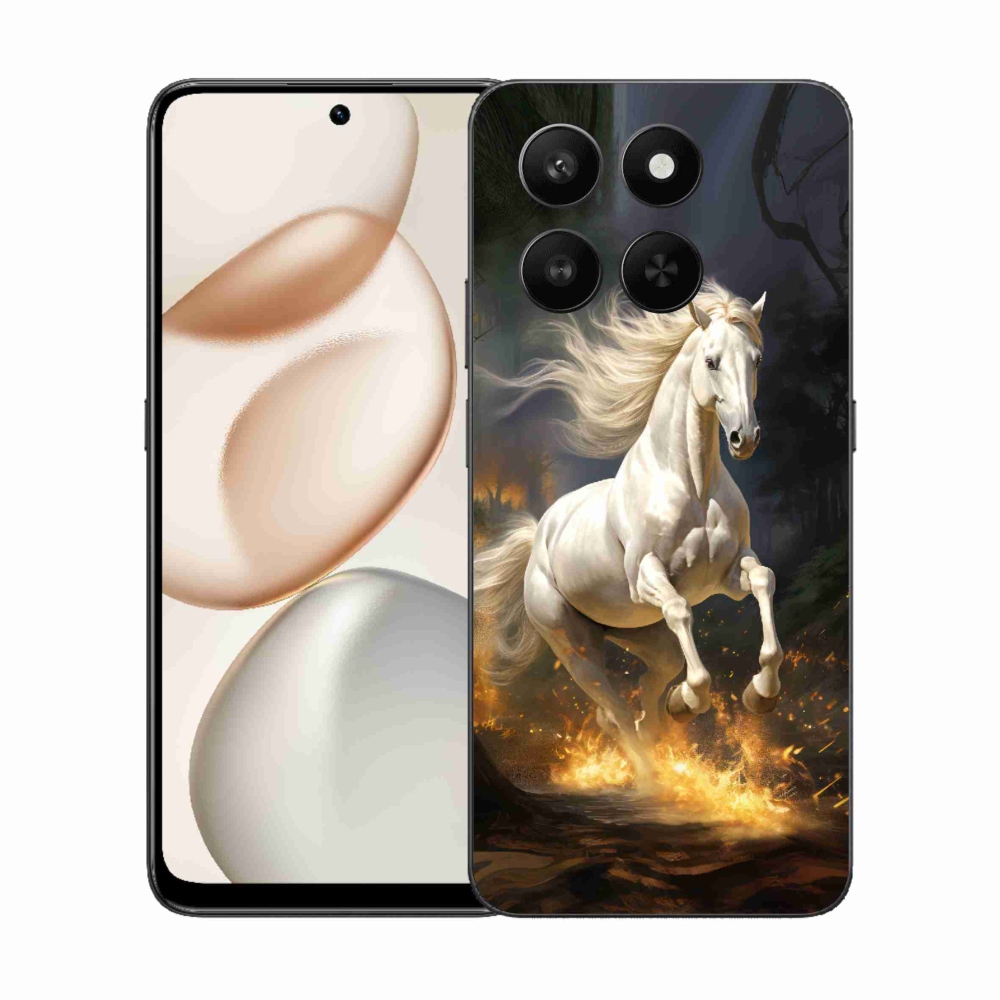 Zselés borítás mmCase a Honor 400 Smart 5G/4G/Honor X7d készülékhez - fehér ló 2