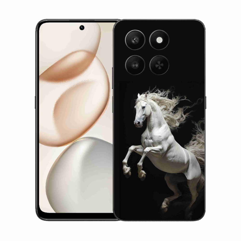 Zselés borítás mmCase a Honor 400 Smart 5G/4G/Honor X7d számára - fehér ló 4