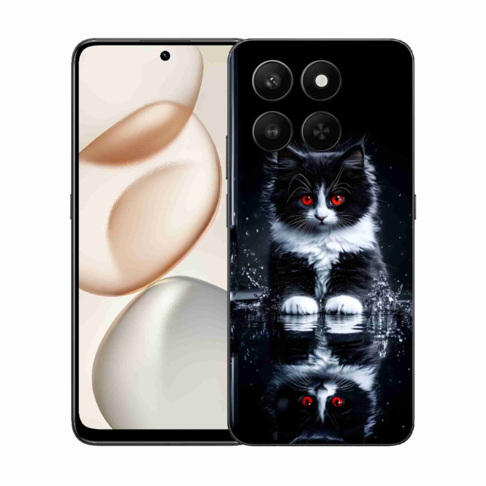 Zselés borítás mmCase a Honor 400 Smart 5G/4G/Honor X7d készülékhez - fekete-fehér cica