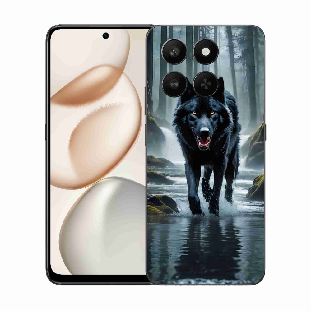 Zselés borítás mmCase a Honor 400 Smart 5G/4G/Honor X7d készülékhez - fekete farkas