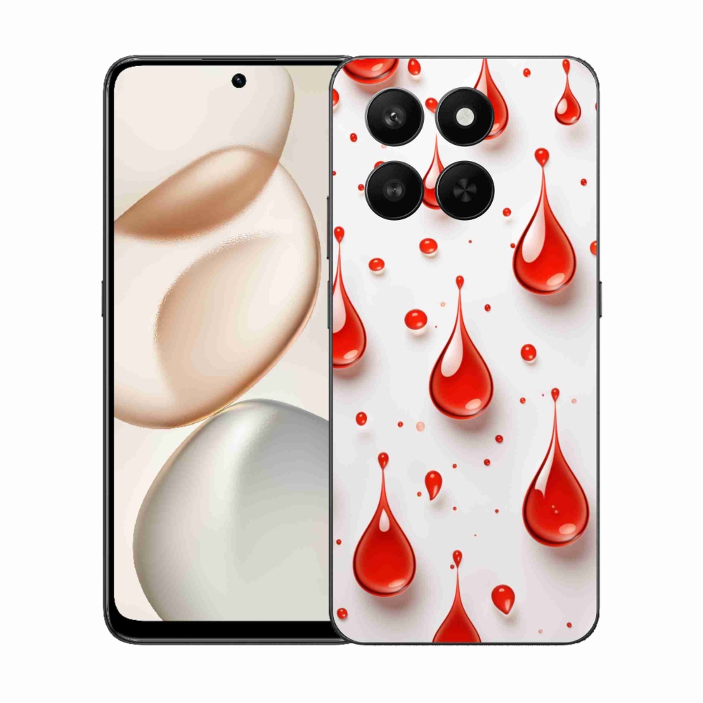 Zselés borítás mmCase a Honor 400 Smart 5G/4G/Honor X7d készülékhez - piros cseppek