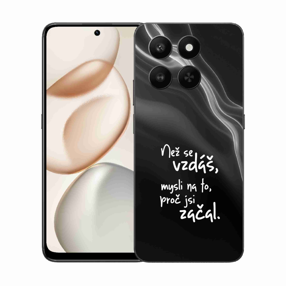 Zselés borítás mmCase a Honor 400 Smart 5G/4G/Honor X7d készülékhez - idézet 2 fekete háttér