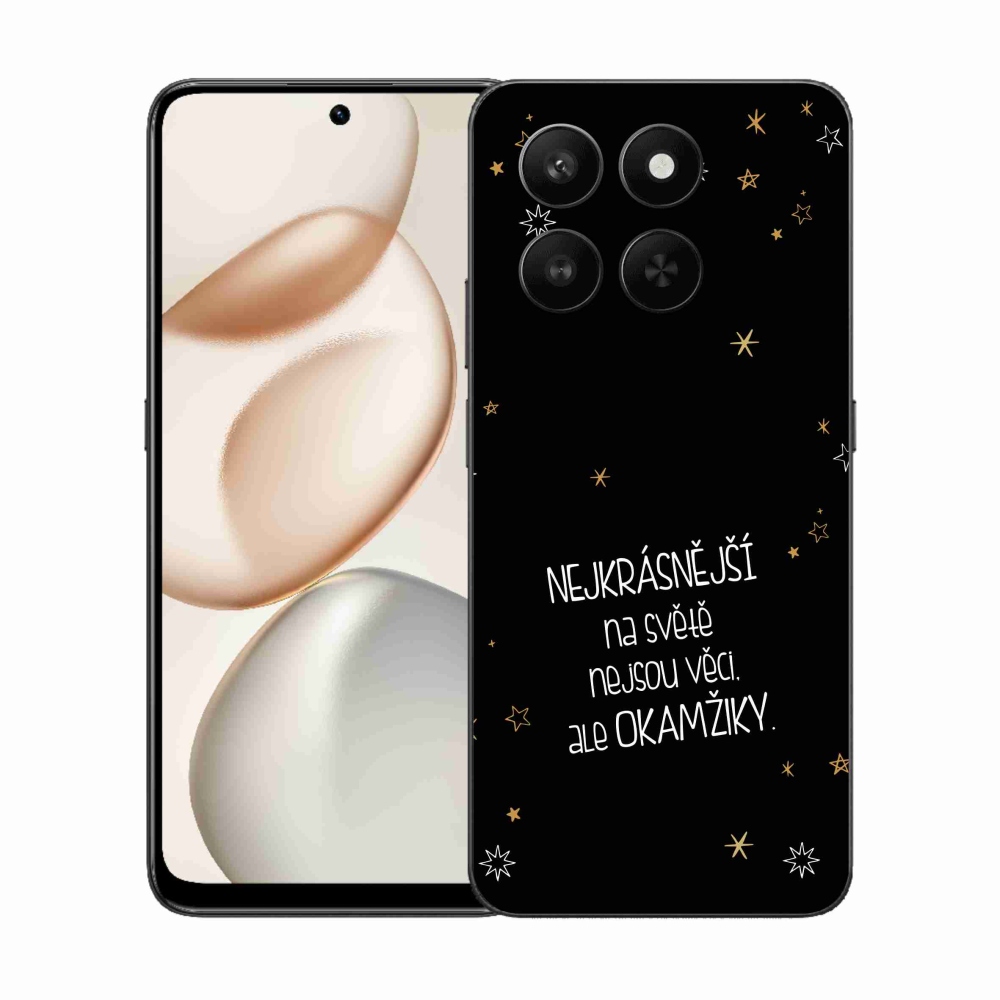 Gél borító mmCase a Honor 400 Smart 5G/4G/Honor X7d készülékhez - Idézet 4 fekete háttér