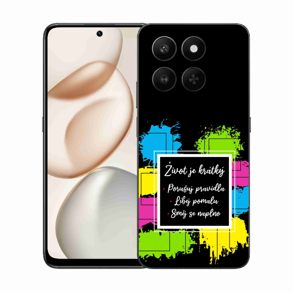 Gél borító mmCase a Honor 400 Smart 5G/4G/Honor X7d készülékhez - Idézet 5 fekete háttér