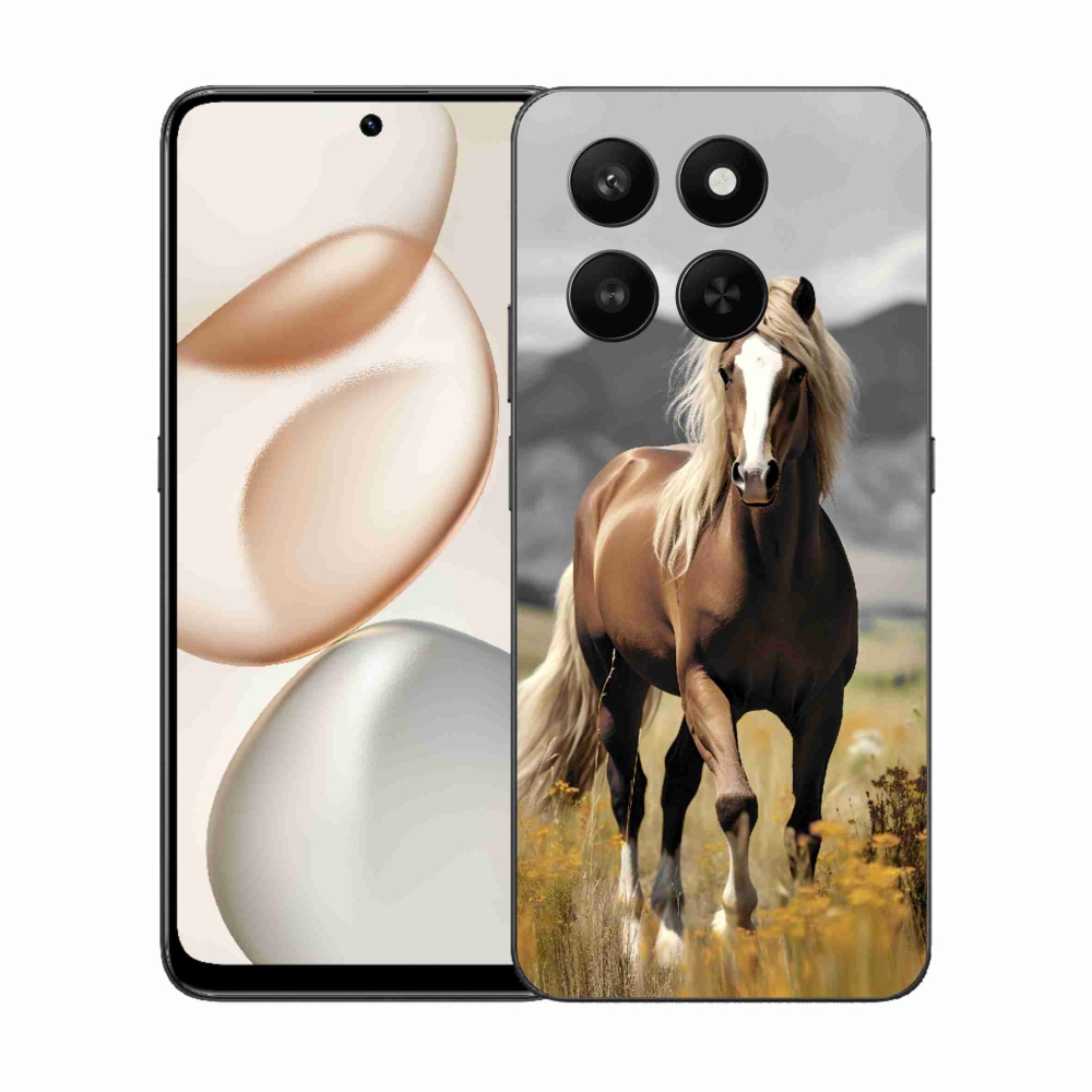 Zselés tok mmCase a Honor 400 Smart 5G/4G/Honor X7d készülékhez - barna ló 1