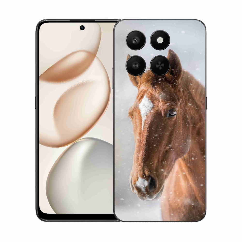 Zselés tok mmCase a Honor 400 Smart 5G/4G/Honor X7d készülékhez - barna ló 2