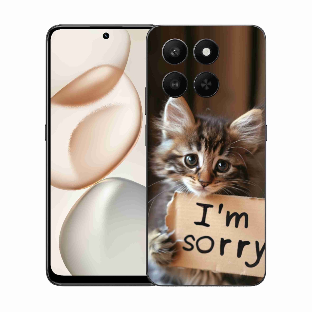 Zselés borítás mmCase a Honor 400 Smart 5G/4G/Honor X7d készülékhez - macska bocsánatkérés