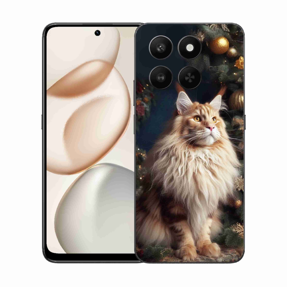 Zselés borítás mmCase a Honor 400 Smart 5G/4G/Honor X7d számára - macska a fánál