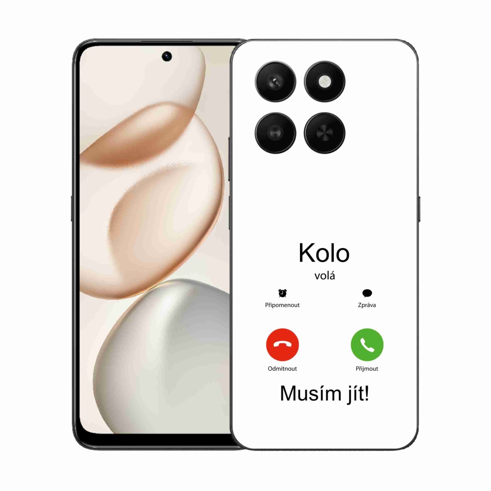 Gél borító mmCase a Honor 400 Smart 5G/4G/Honor X7d számára - a kerék fehér háttérrel hívja a kereket