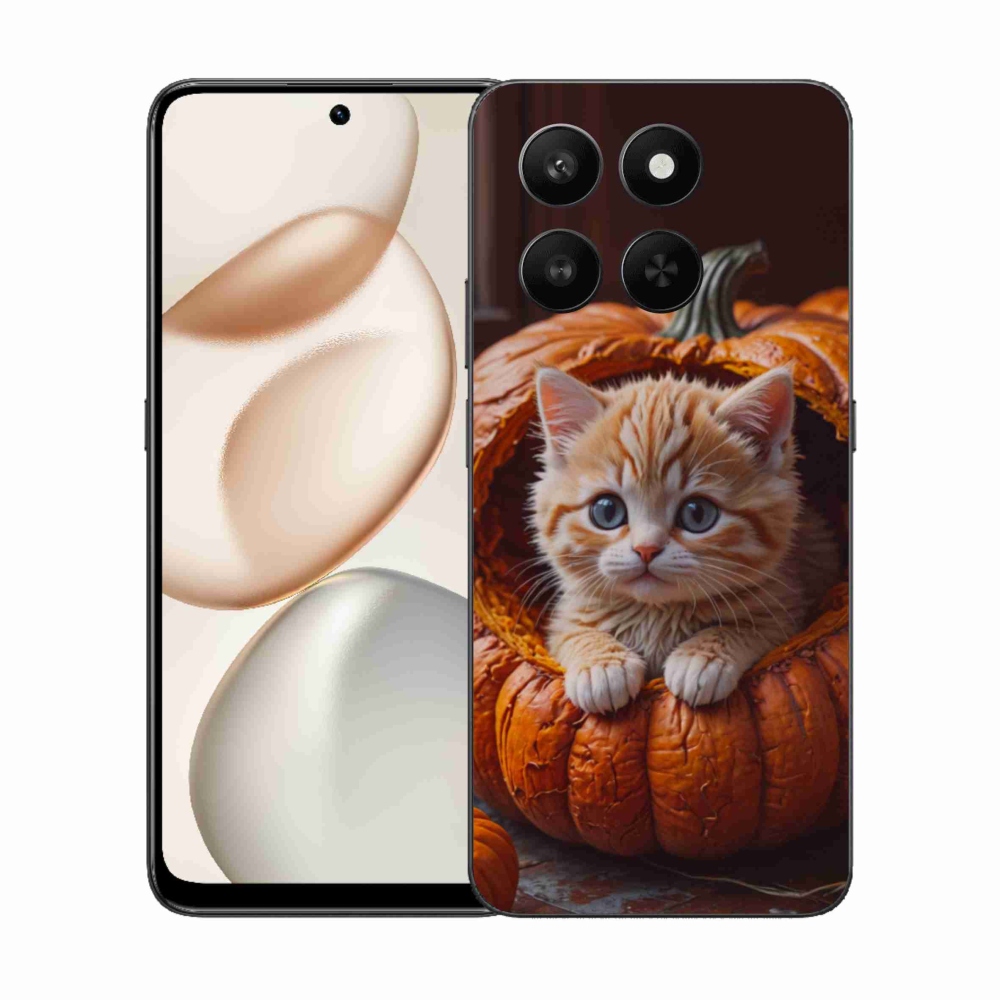 Zselés borítás mmCase a Honor 400 Smart 5G/4G/Honor X7d készülékhez - cica és tök 2