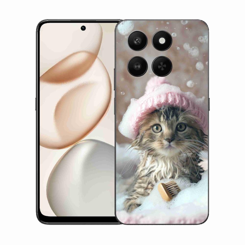 Zselés borítás mmCase a Honor 400 Smart 5G/4G/Honor X7d készülékhez - cica és fürdés