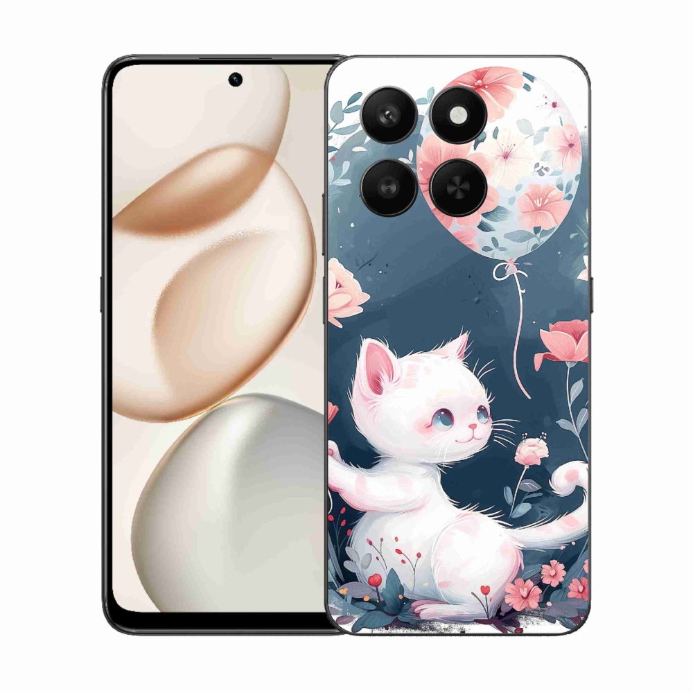 Zselés borítás mmCase a Honor 400 Smart 5G/4G/Honor X7d készülékhez - cica lufival