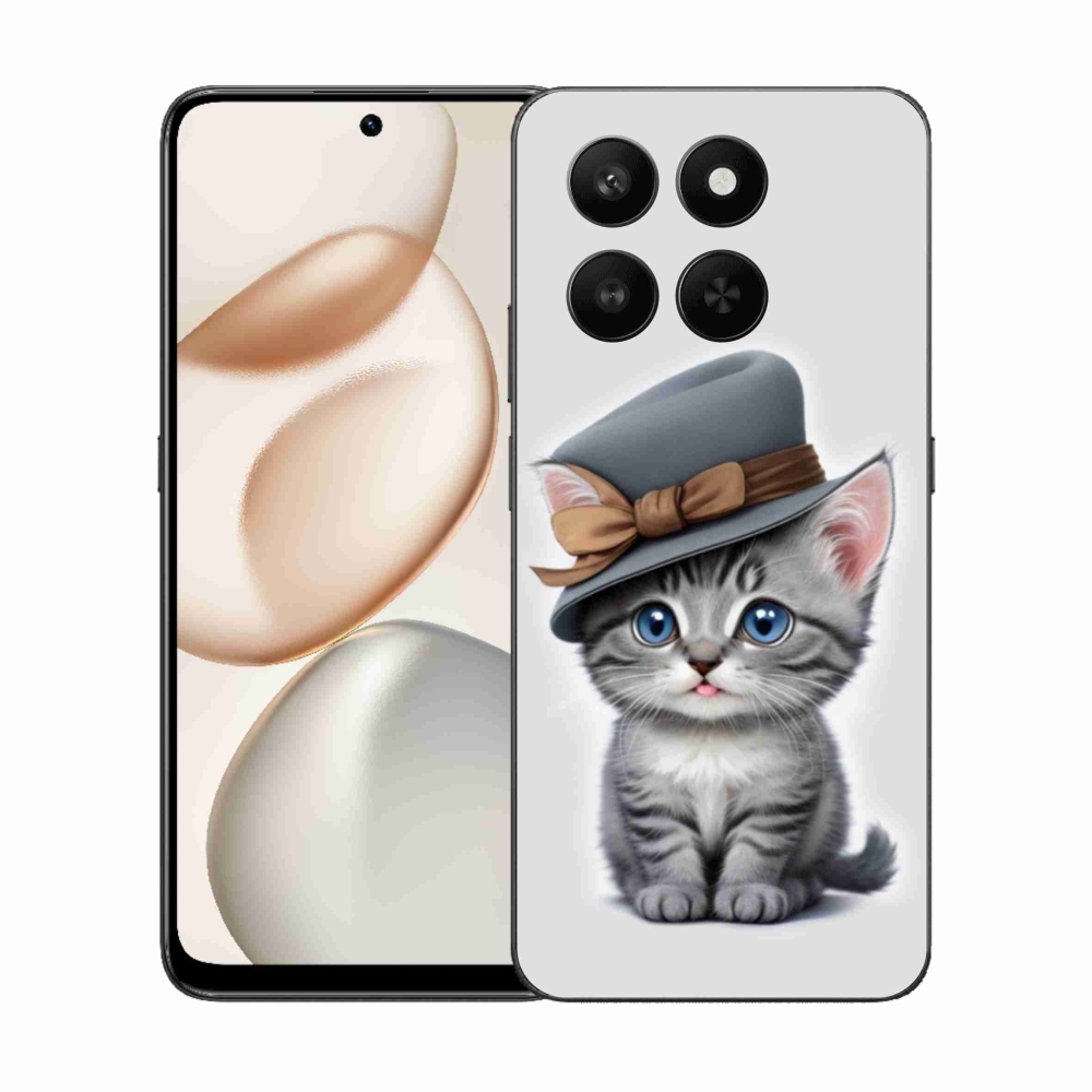 Zselés borítás mmCase a Honor 400 Smart 5G/4G/Honor X7d készülékhez - cica sapkával