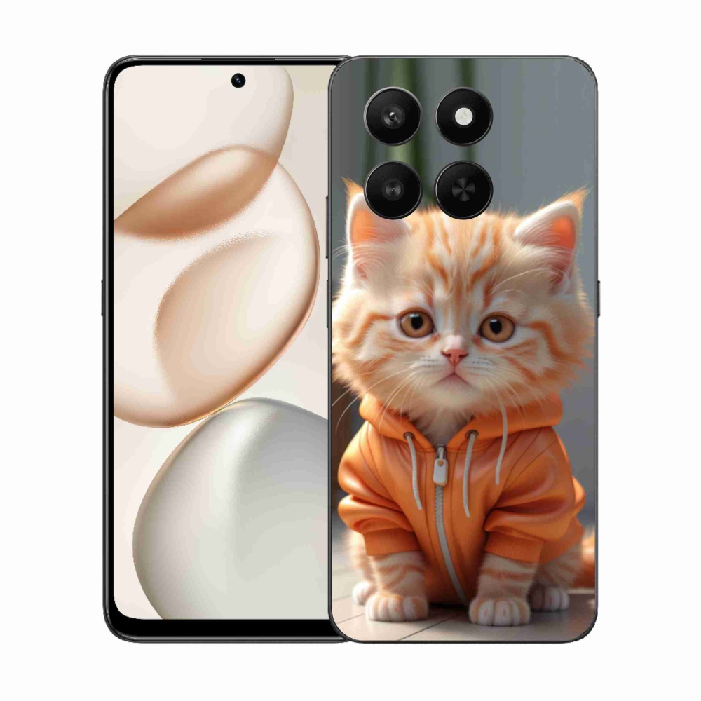 Zselés borítás mmCase a Honor 400 Smart 5G/4G/Honor X7d készülékhez - cica melegítőben