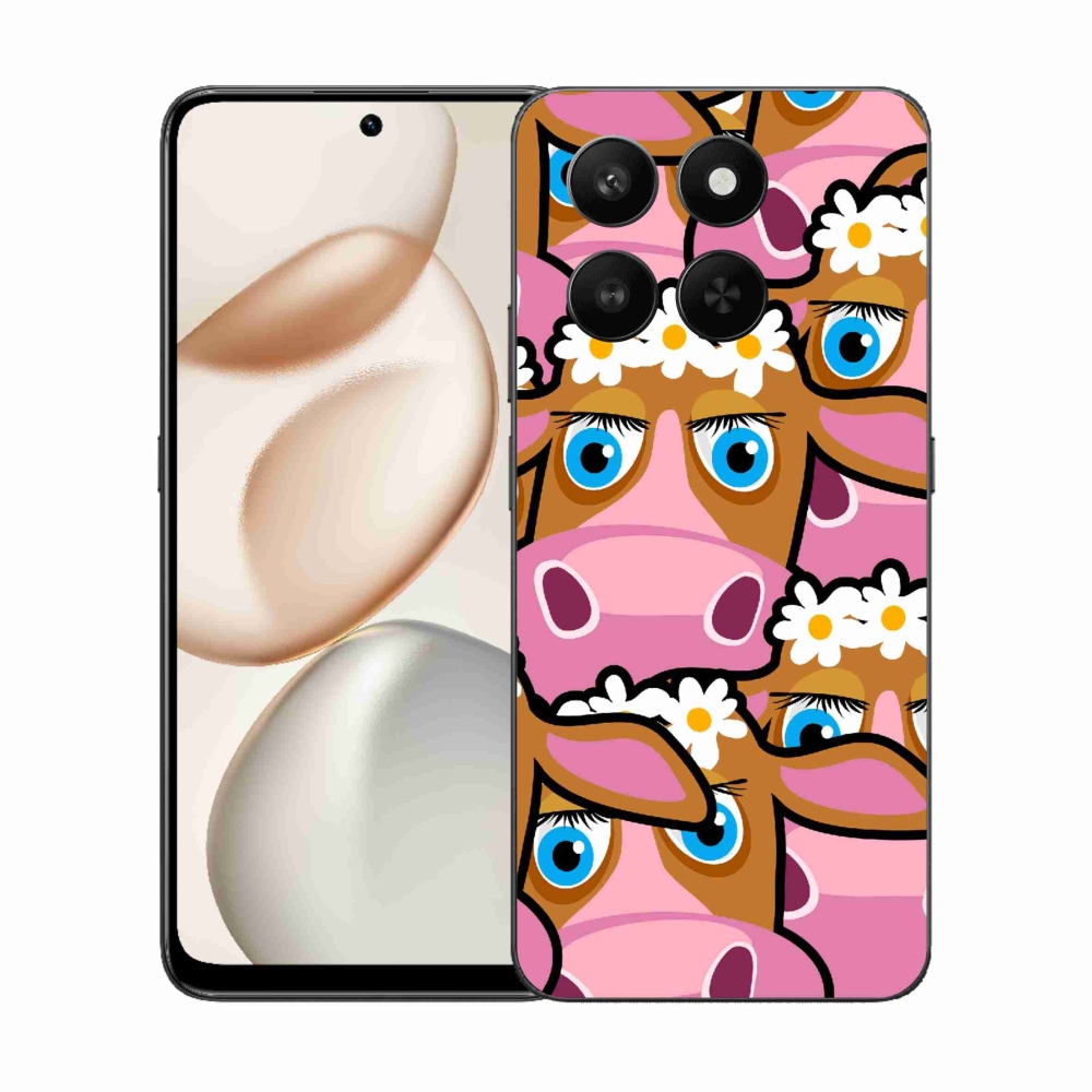 Zselés borítás mmCase a Honor 400 Smart 5G/4G/Honor X7d készülékhez - karikatúrás tehenek