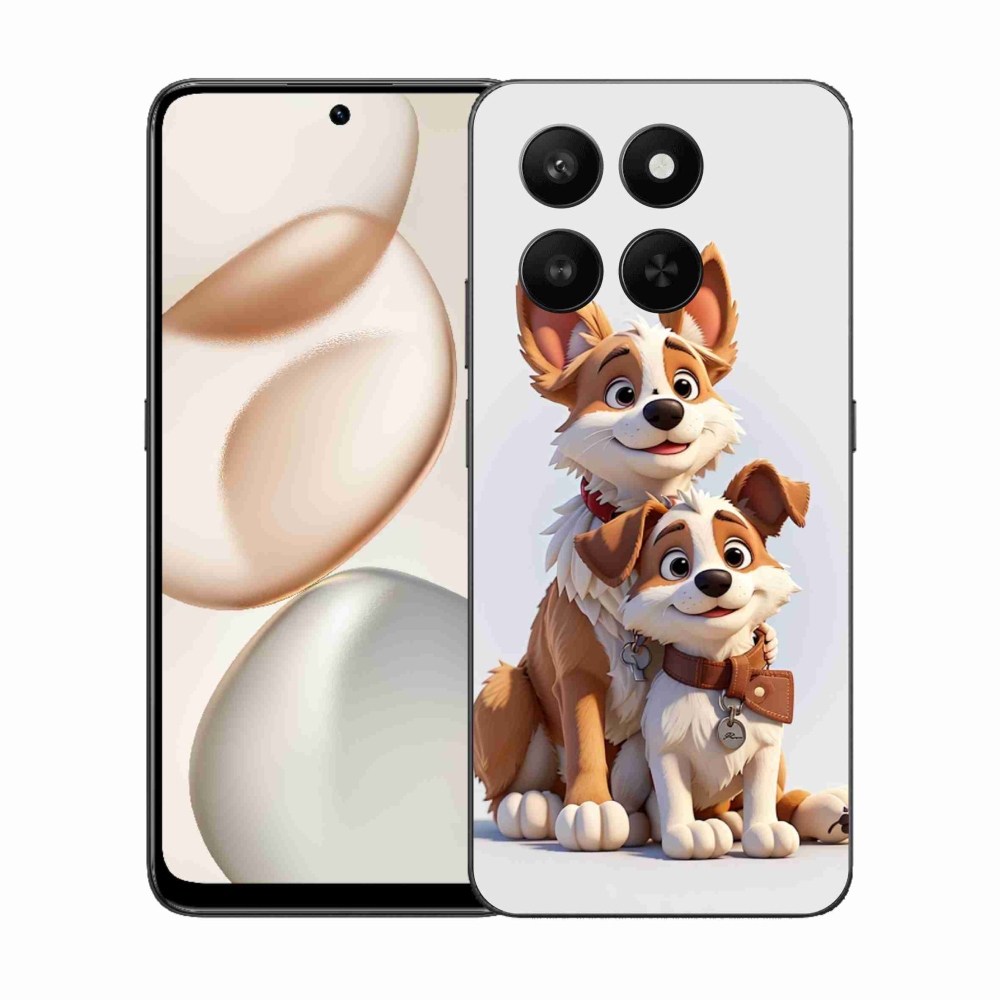 Zselés borítás mmCase a Honor 400 Smart 5G/4G/Honor X7d-hez - kutyák rajzolása