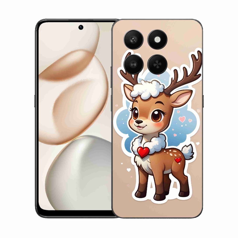 Zselés borító mmCase a Honor 400 Smart 5G/4G/Honor X7d készülékhez - rajzfilm rénszarvas