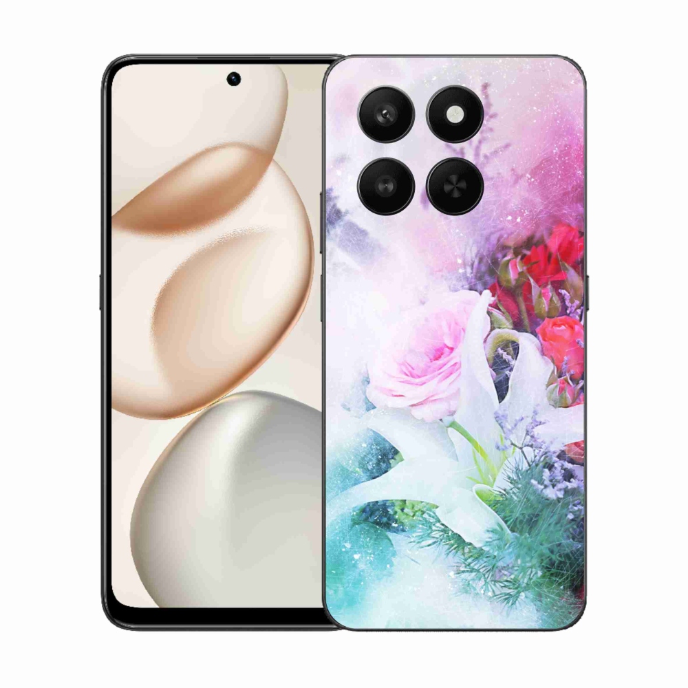 Zselés borítás mmCase a Honor 400 Smart 5G/4G/Honor X7d számára - virágok 4