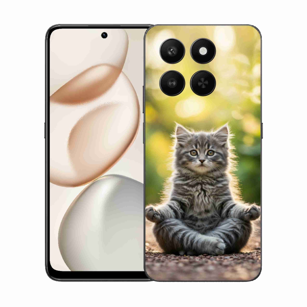 Zselés borítás mmCase a Honor 400 Smart 5G/4G/Honor X7d készülékhez - meditáló cica