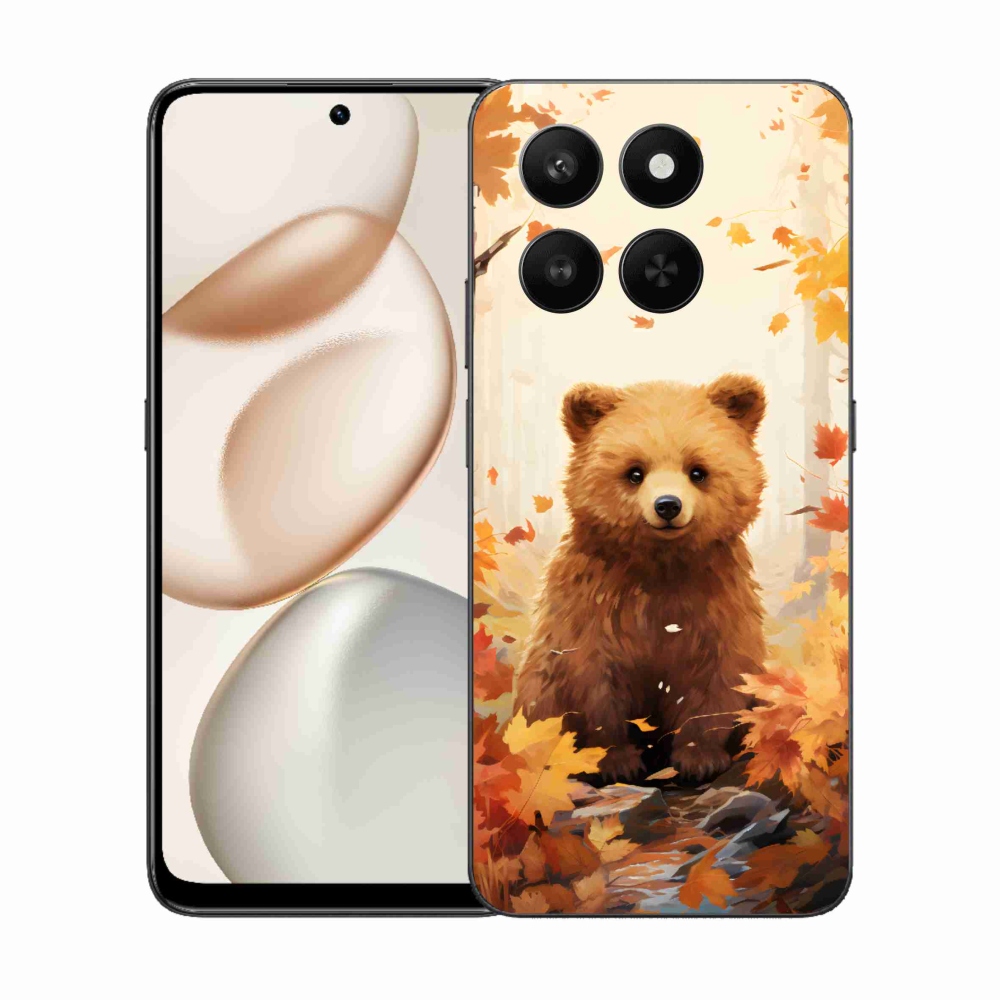 Zselés borítás mmCase a Honor 400 Smart 5G/4G/Honor X7d számára - medve az erdőben